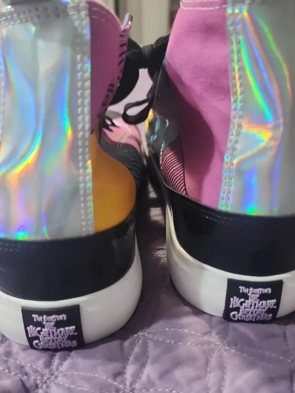 Nightmare Before Christmas Patchwork High-Top Sneakers Size 10